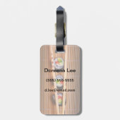 寿司および木の箸 ラゲッジタグ (裏面縦)