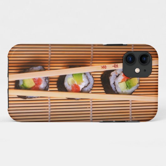 寿司および木の箸 Case-Mate iPhoneケース (裏面(横))