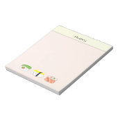 寿司かわいいイラストレーション パーソナライズされた ノートパッド (回転)