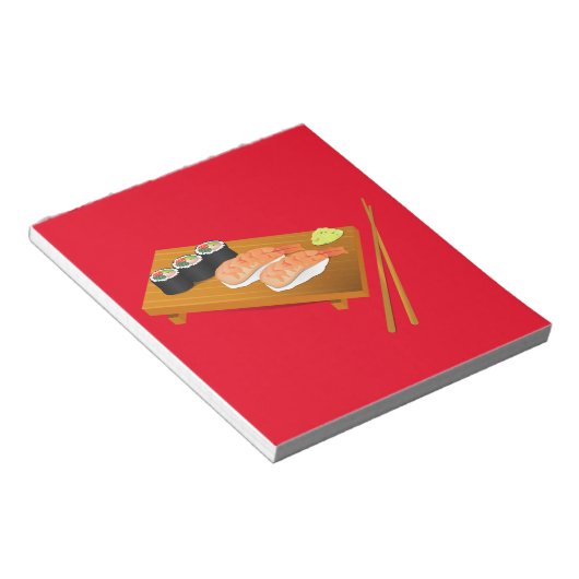 寿司かわいい日本の食 ノートパッド (アングル)