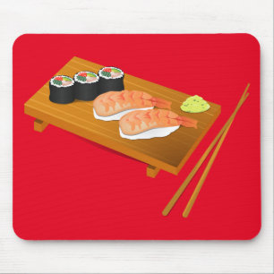 寿司かわいい日本の食 マウスパッド