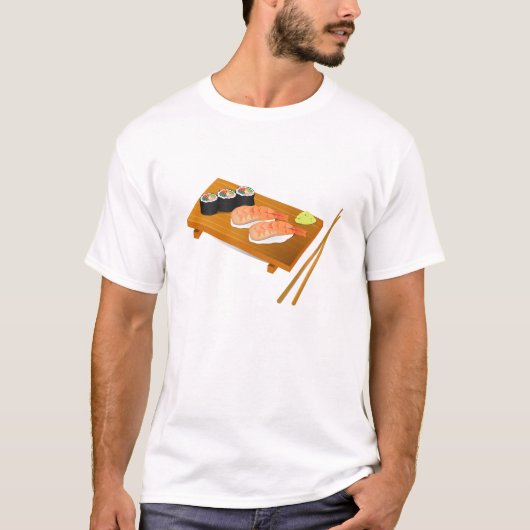 寿司かわいい日本の食 Tシャツ (正面)