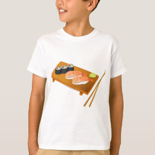 寿司かわいい日本の食 Tシャツ