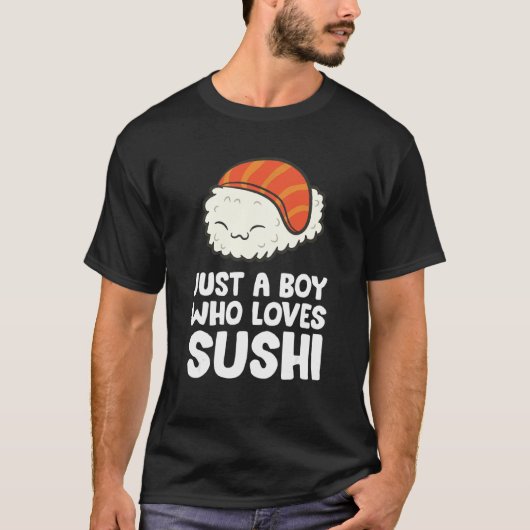 寿司が大好きな男の子 Tシャツ (正面)