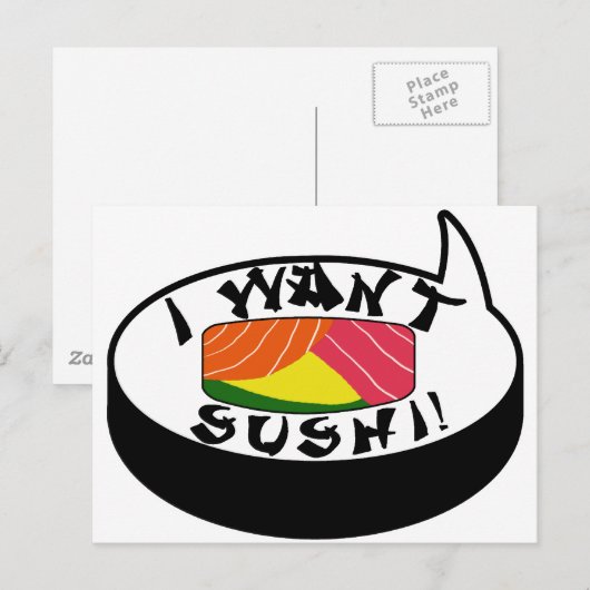 寿司が欲しい ポストカード (正面/裏面)