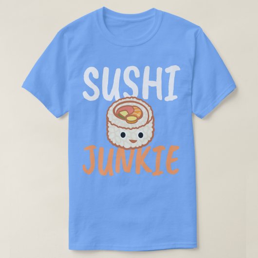 寿司じゅんきえIジャパンまきシェフ食日本の寿司 Tシャツ (デザイン正面)