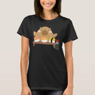 寿司つきキャピバラ Tシャツ