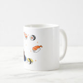 寿司で幸せ コーヒーマグカップ (正面右)