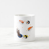 寿司で幸せ コーヒーマグカップ (中央)