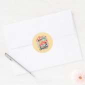 寿司で恋に落ちた – かわいいにぎり ラウンドシール (封筒)