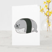 寿司としてのシール カード (黄色い花)