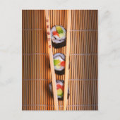寿司と木箸 ポストカード (正面)