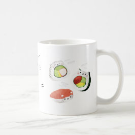 寿司と猫はCutenessに匹敵します! コーヒーマグカップ