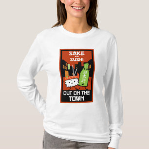 寿司と酒グルメTシャツ Tシャツ