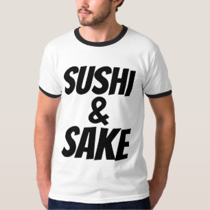 寿司と酒Tシャツ Tシャツ