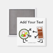 寿司と醤油 – カスタマイズ可能 マグネット (正面/裏面)