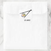 寿司と黒箸 スクエアシール (バッグ)