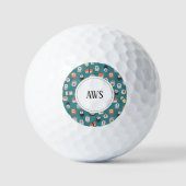 寿司にぎり転が巻き日本の食品アートモノグラム ゴルフボール (正面)