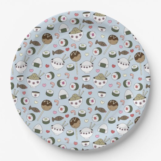 寿司によっては紙皿がパーティを楽しみます ペーパープレート (正面)