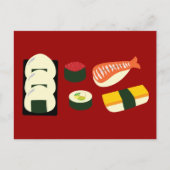 寿司のおもしろい ポストカード (正面)