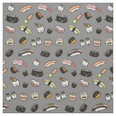 寿司のキャラクターパターン ファブリック (見本)