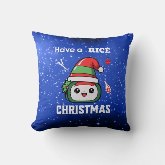 寿司のクリスマスお楽しみ クッション (正面)