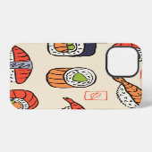 寿司のシームレスパターンデザイン iPhoneケース (裏面横)