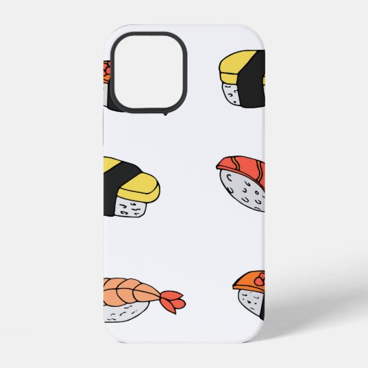 寿司のシームレス模様 iPhoneケース (裏面)