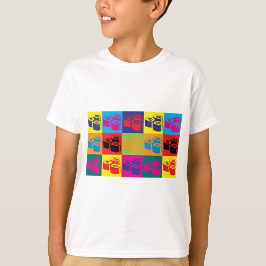 寿司のポップアート Tシャツ (正面)