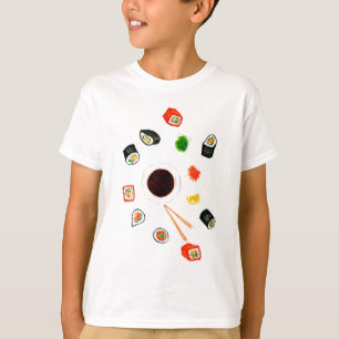 寿司の一定の水彩画 Tシャツ