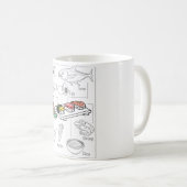 寿司の具材 コーヒーマグカップ (正面右)