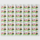 寿司の名前 ラッピングペーパー (フラット)