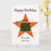 寿司の和風書道 誕生日 カード (黄色い花)