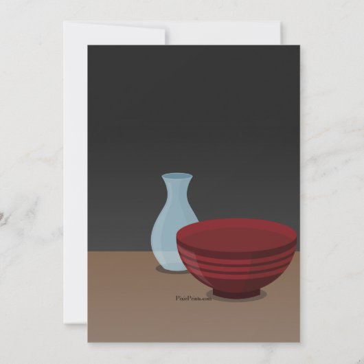 寿司の夕食への招待 招待状 (裏面)