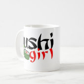 寿司の女の子のマグ コーヒーマグカップ (正面左)