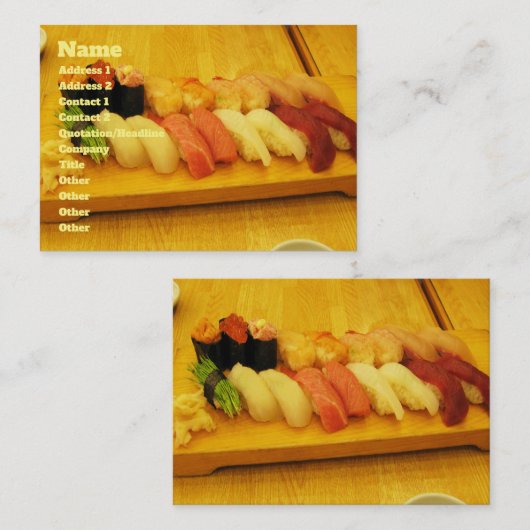 寿司の寿司 名刺 (正面/裏面)