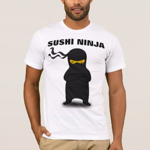寿司の忍者のおもしろTシャツ Tシャツ