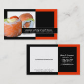 寿司の日本食料理店のケータリングのレッスン 名刺 (正面/裏面)