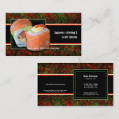 寿司の日本食料理店のケータリングのレッスン 名刺 (正面/裏面)