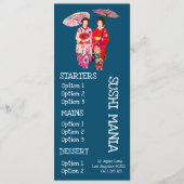 寿司の日本食料理店の寿司の夕食メニュー メニュー (正面)