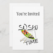 寿司の時間 招待状 (正面/裏面)