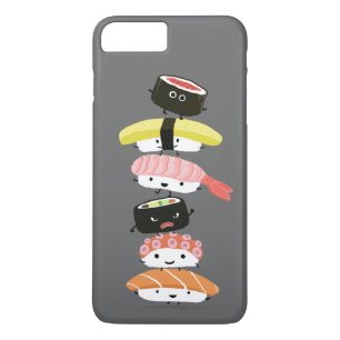 寿司の積み重ね-寿司のキャラクターのかわいいタワー iPhone 8 PLUS/7 PLUSケース