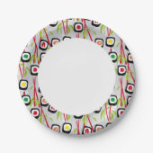 寿司の背景 ペーパープレート (正面)