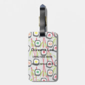 寿司の背景 ラゲッジタグ (裏面縦)