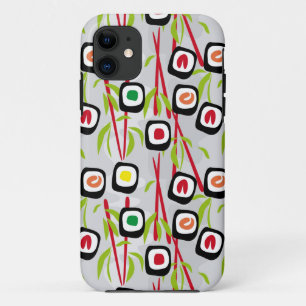 寿司の背景 iPhone 11 ケース