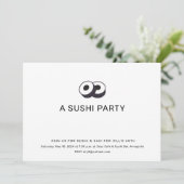寿司の誕生日ディナーパーティー 招待状 (スタンド正面)