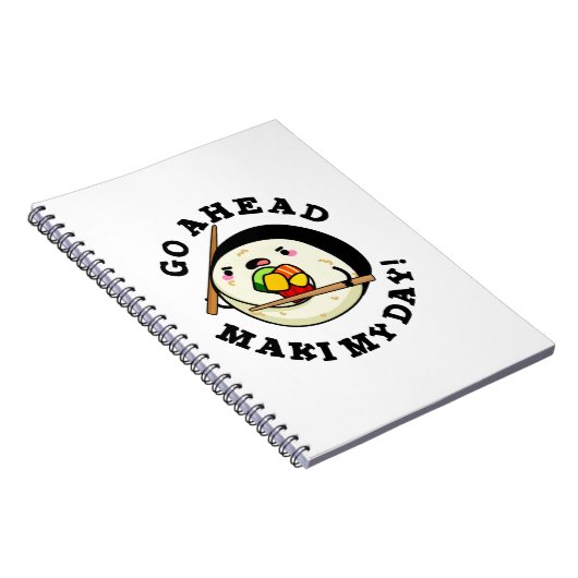 寿司の1日を作ってみて!面白い寿司のダジャレ ノートブック (右側)