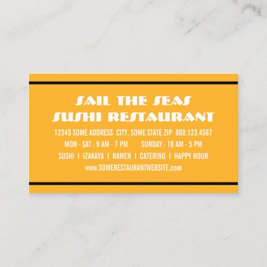 寿司は味噌を幸せにする 名刺 (裏面)