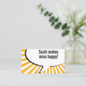 寿司は味噌を幸せにする 名刺 (スタンド正面)