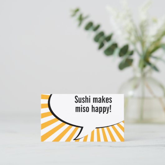 寿司は味噌を幸せにする 名刺 (スタンド正面)